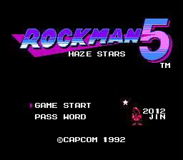 Rockman 5 - Haze Stars Title Screen